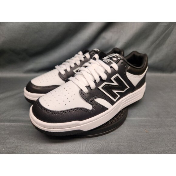 New Balance Boys 480 Sneakers GSB480BW Leather Black White Size 5.5 NEW NO BOX! - Picture 4 of 11